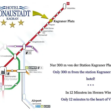 Hotel Donaustadt Kagran - At Metro U1 Vienna