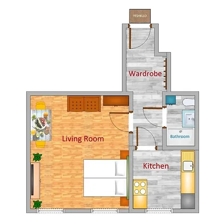 Apartment Yeshello Near Station