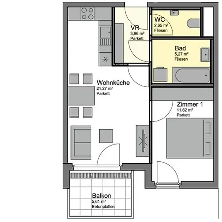 Modern & Sunny 52m2 With Balcony & Fast Wifi
