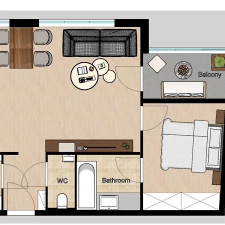 Balcony Apartment, 1 Min To Metro, Perfect For Long Apartment Vienna