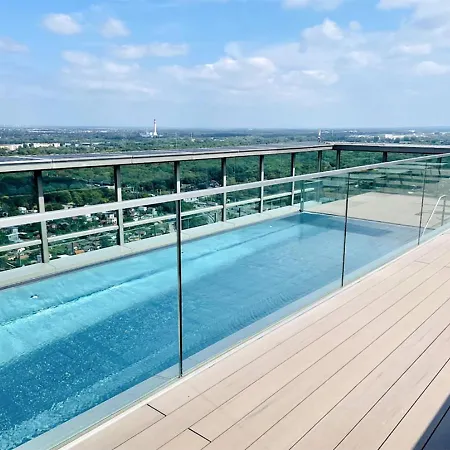 Apartment Sunrise Above Sky With Rooftop Pool