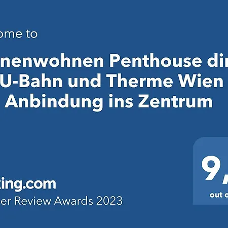 Apartment Sonnenwohnen Penthouse Direkt Bei U-bahn Und Therme Mit Anbindung Ins Zentrum Vienna