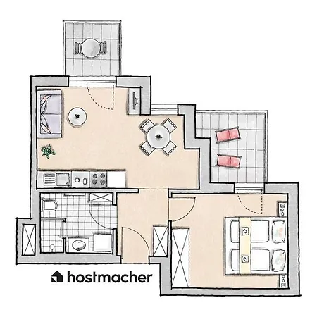 Διαμέρισμα Sunny 1br With Balcony By Hm *