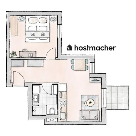 Apartment Hm • Sleek 1br With Balcony Wien
