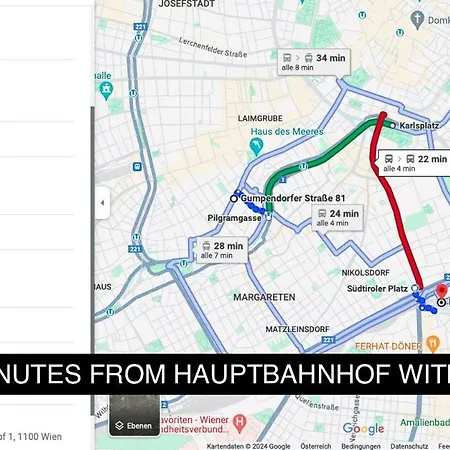 Direct Center-privat Rooms-5 Minutes Mariahilferstrasse Проживание в семье