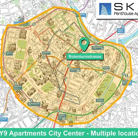 Sky9 Center Apartment *
