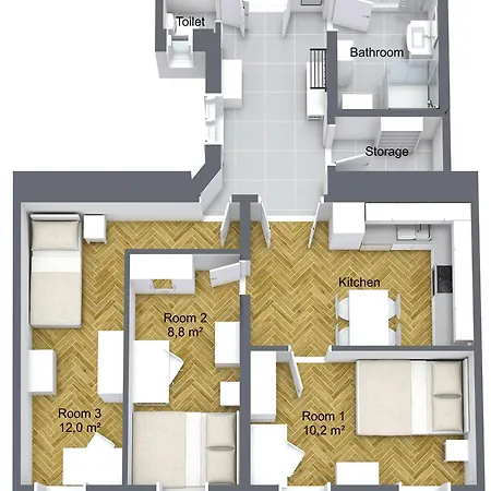 Beautiful In Hip Area With 3 Bed