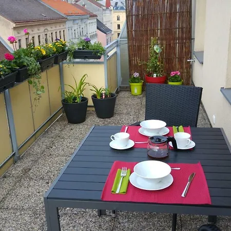 Apartment Visit Roof Terrace Morning Sun Vienna