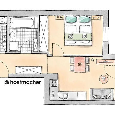 Trendy 1br, Direct Access By Hm *